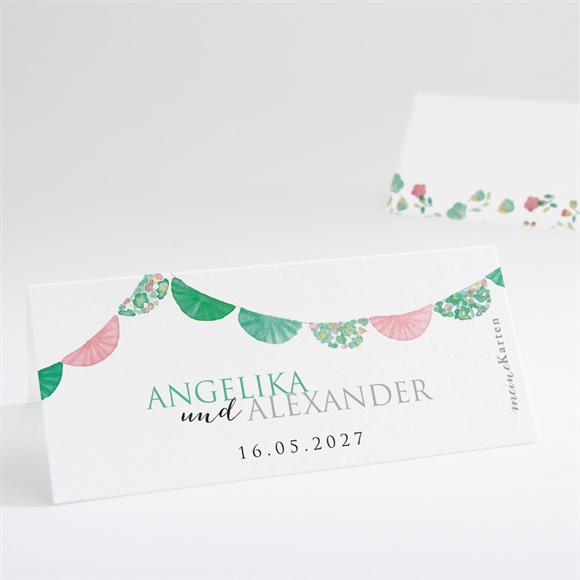 Tischkarte Hochzeit Girlande ref.N440675