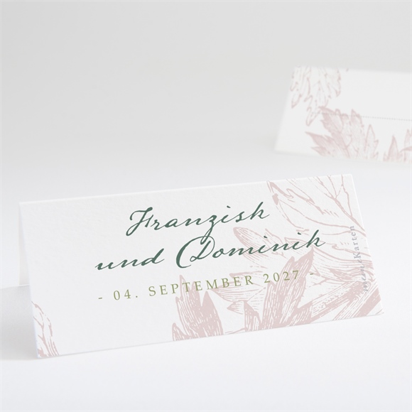 Tischkarte Hochzeit englischer garten