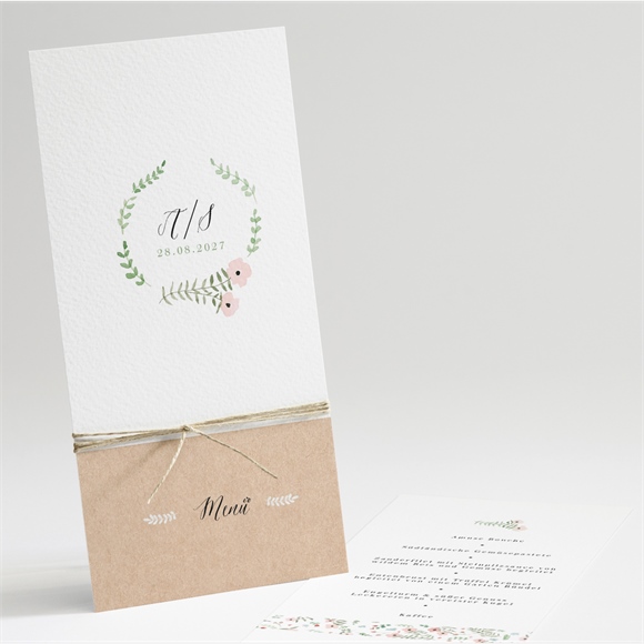 Menükarte Hochzeit Blumenwiese ref.N22155