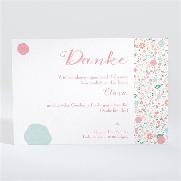 Dankeskarte Taufe Liberty Kreuz ref.N11018