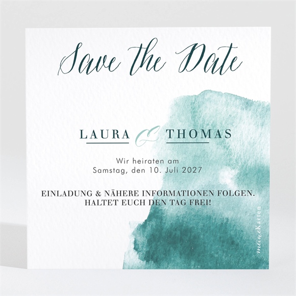 Save the Date Karte wald aquarell