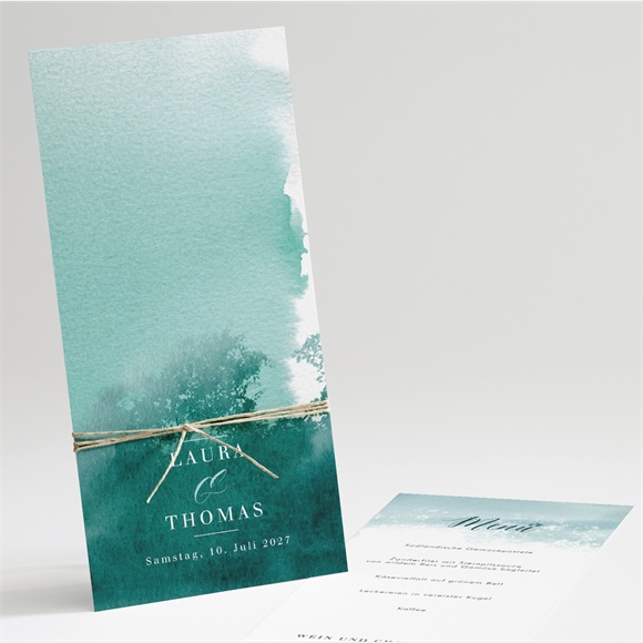Menükarte Hochzeit Wald Aquarell ref.N22156