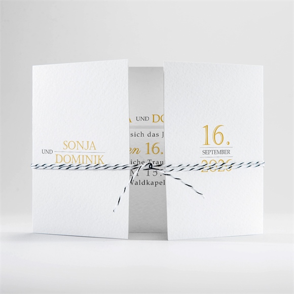 Hochzeitseinladung Der goldene Tag ref.N70172