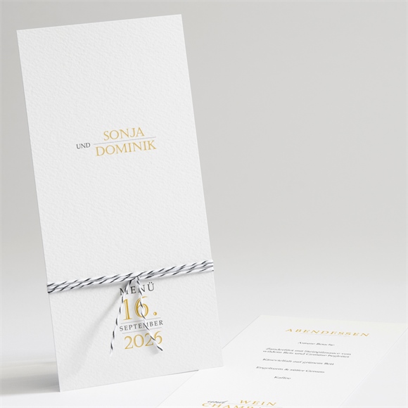 Menükarte Hochzeit Der goldene Tag ref.N22158