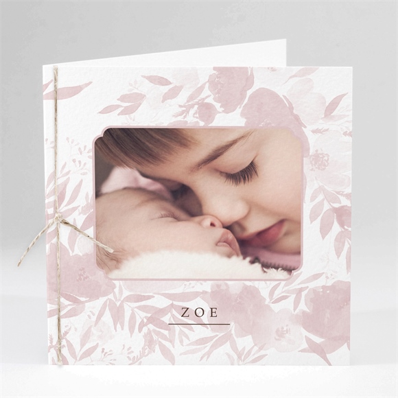 Geburtskarte Blumen Aquarell ref.N45195