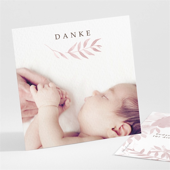 Dankeskarte Geburt Blumen Aquarell ref.N30161