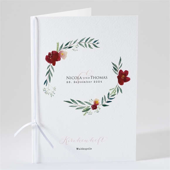 Kirchenheft Hochzeit Mohnblumen ref.N49167