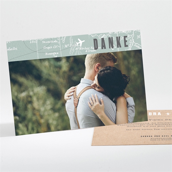 Dankeskarte Hochzeit Flugticket ref.N111225