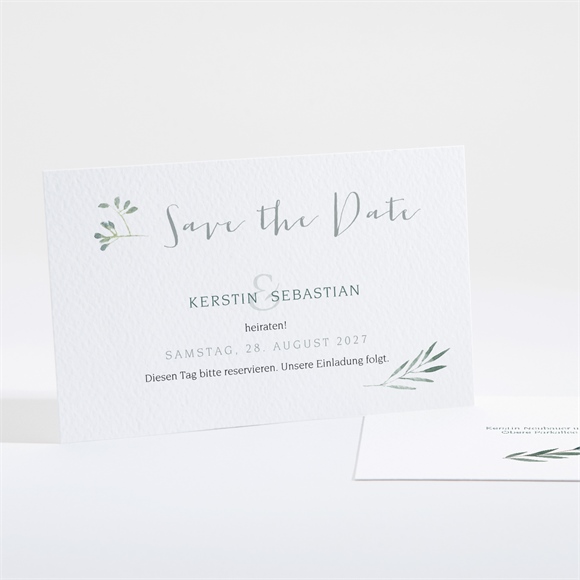 Save the Date Karte Olivenzweig ref.N16131