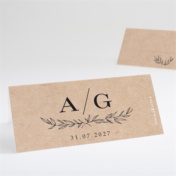 Tischkarte Hochzeit Schick mit Schleife ref.N440684