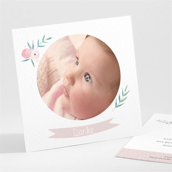 Dankeskarte Geburt Wilde Blüten ref.N30167