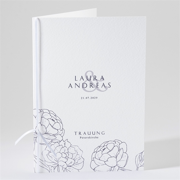 Kirchenheft Hochzeit Pfingstrose ref.N49175