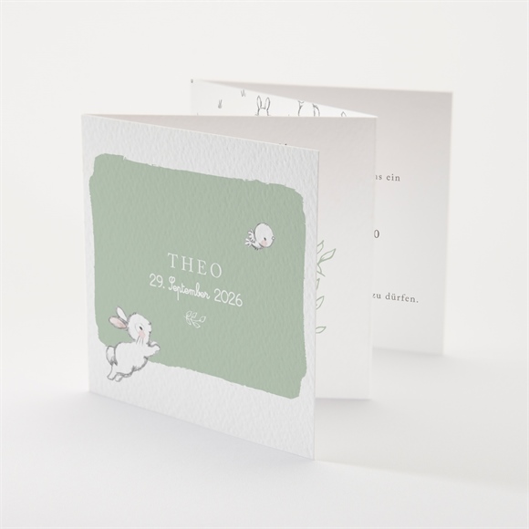 Geburtskarte Häschen hüpf ref.N83114
