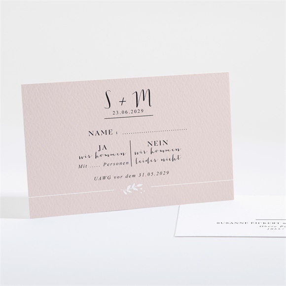 Antwortkarte Hochzeit Reine Eleganz ref.N16102