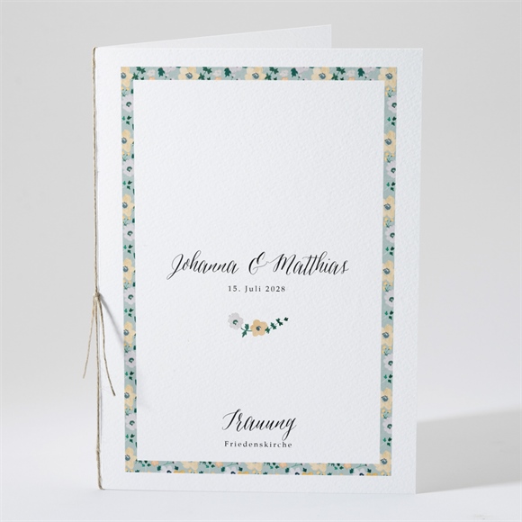 Kirchenheft Hochzeit Floraler Rahmen ref.N49183