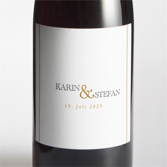 Flaschenetikett Hochzeit Eng verbunden ref.N3001504