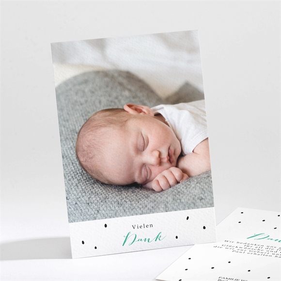 Dankeskarte Geburt Punkte ref.N211178