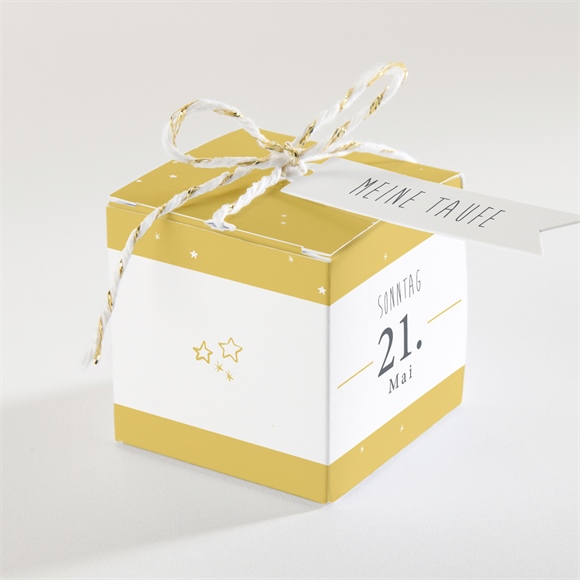 Geschenkbox Taufe Unser Star gelb ref.N340166