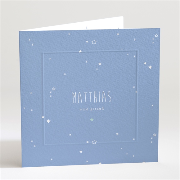 Einladung Taufe Unser Star blau ref.N451132