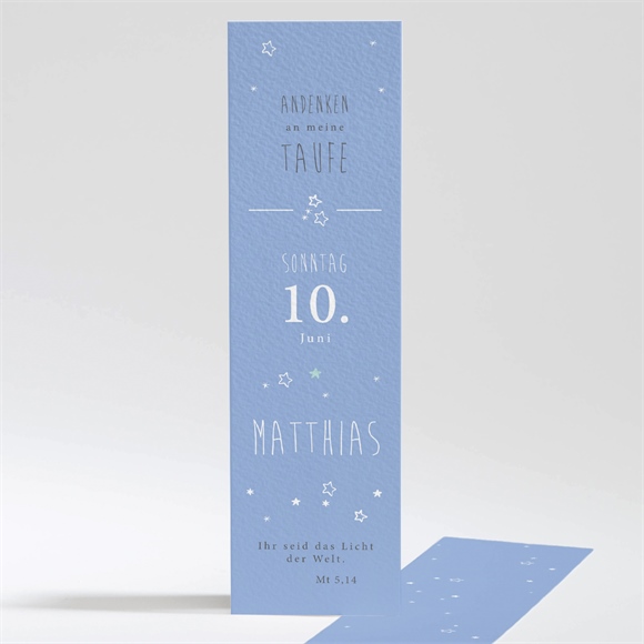 Andenken Taufe Unser Star blau ref.N20142