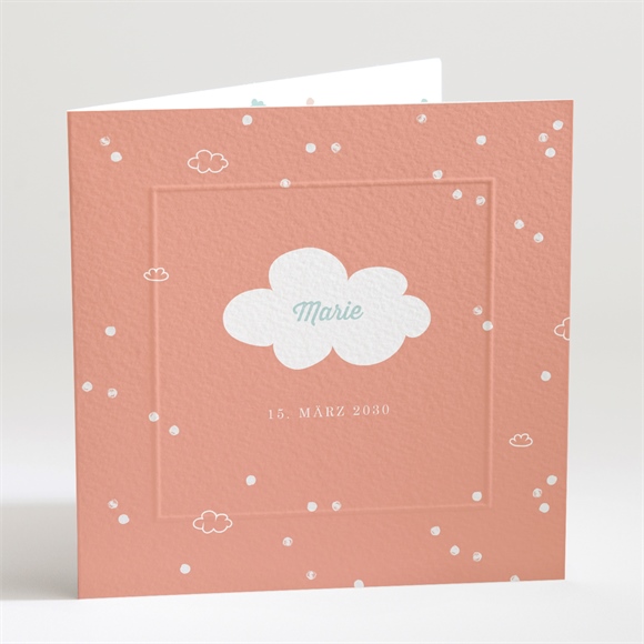 Geburtskarte Kleine Wolke Rosa ref.N451135