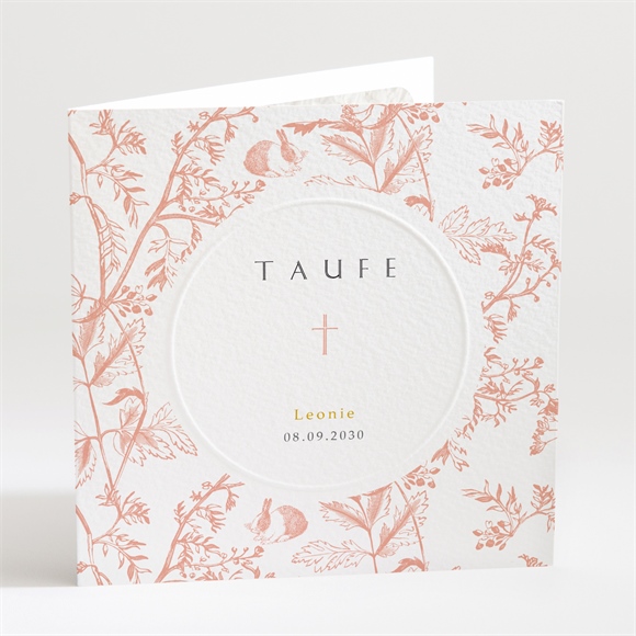 Einladung Taufe Vintage Natur ref.N451137