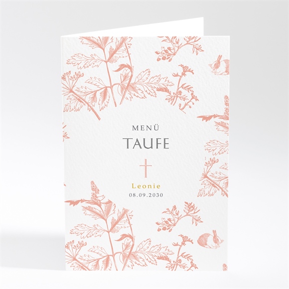 Menükarte Taufe Vintage Natur ref.N401815