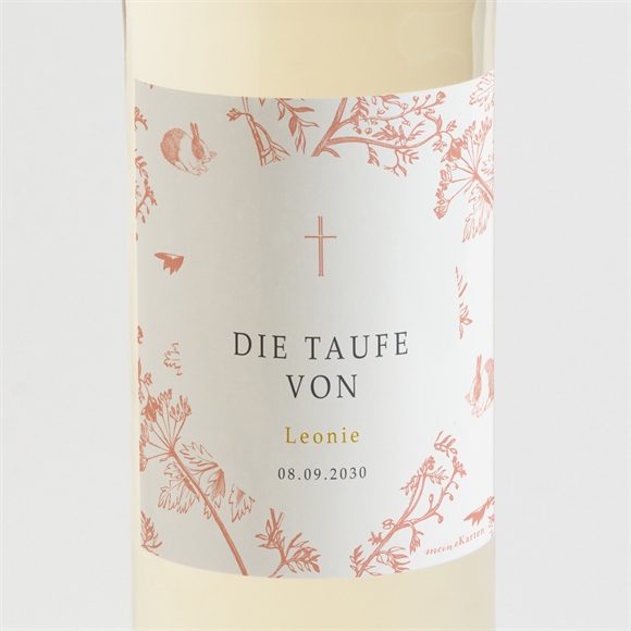 Flaschenetikett Taufe Vintage Natur ref.N3001525