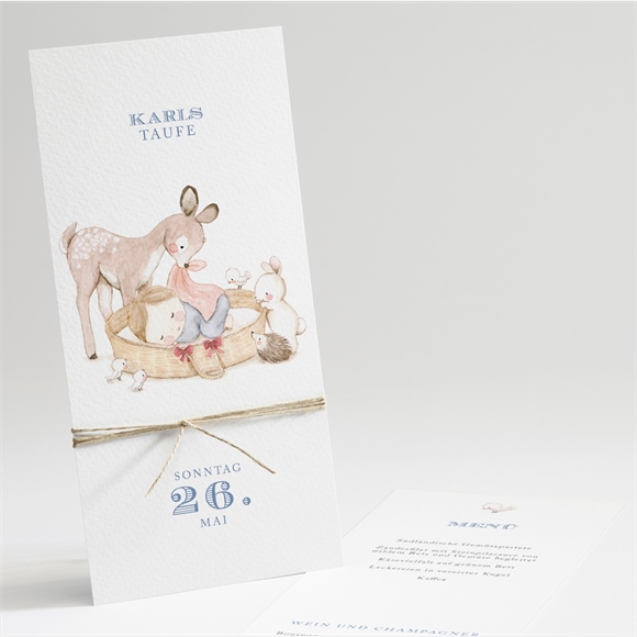 Menükarte Taufe Zarte Illustration ref.N22185