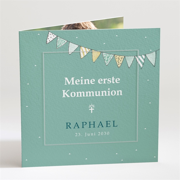 Einladung Kommunion kommunionsfeier in mintgrün