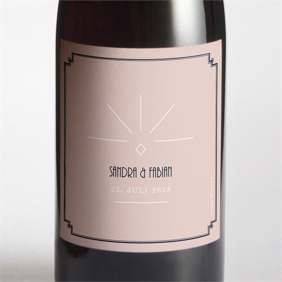 Flaschenetikett Hochzeit Art-Déco Design ref.N3001536