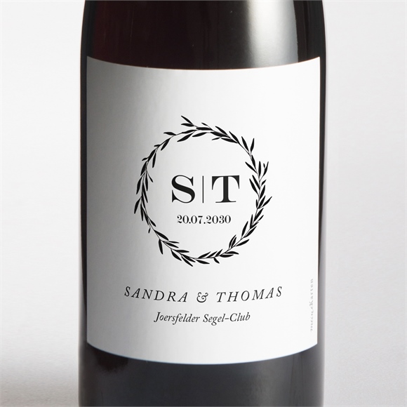 Flaschenetikett Hochzeit Retro Chic ref.N3001537