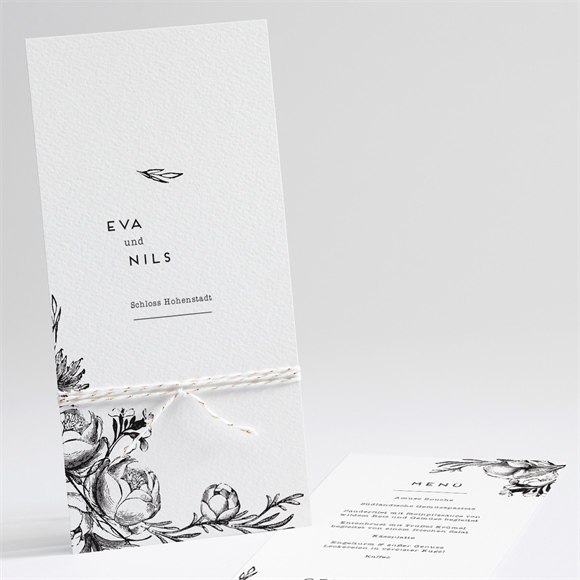 Menükarte Hochzeit Kamelie ref.N22191