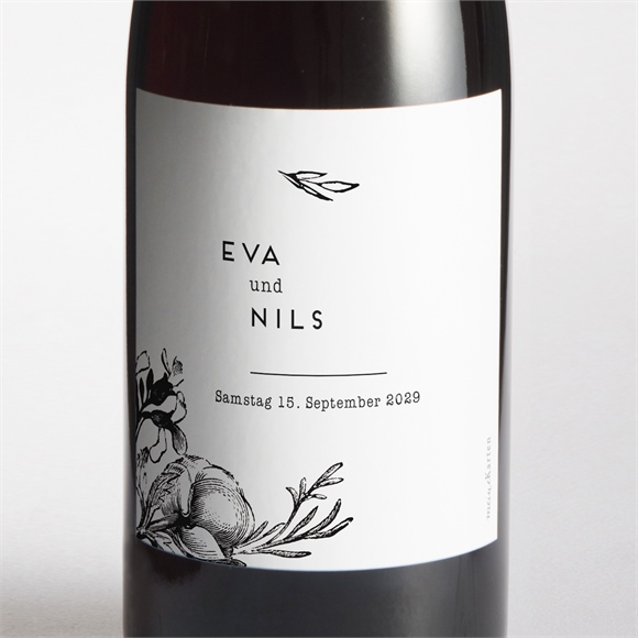 Flaschenetikett Hochzeit Kamelie ref.N3001538