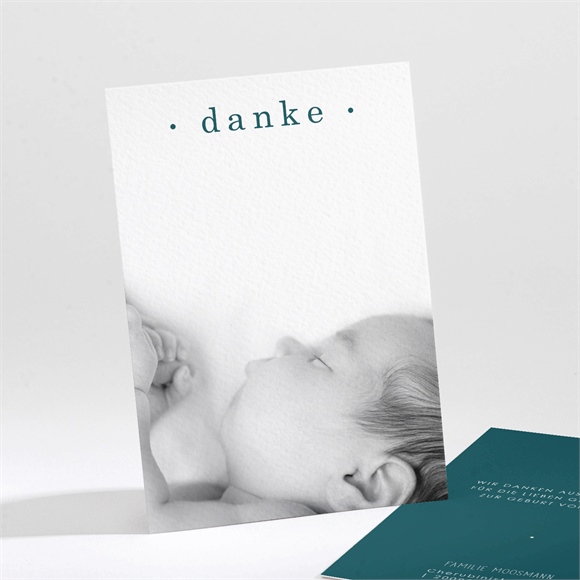 Dankeskarte Geburt Smaragd ref.N211198
