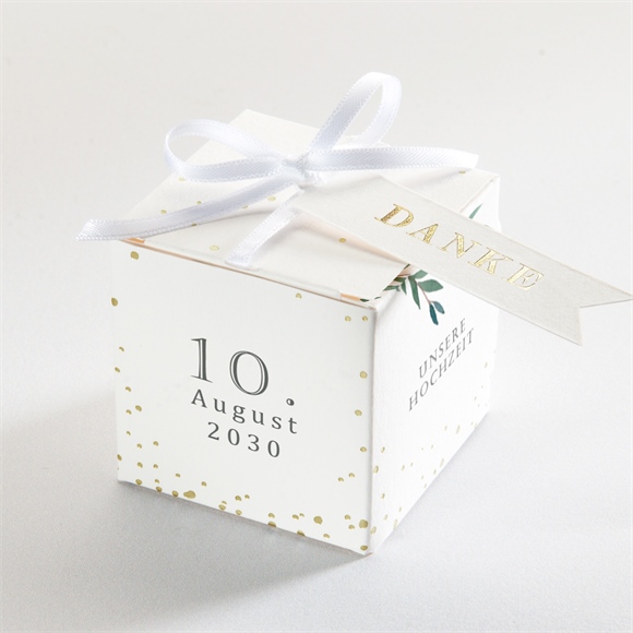 Geschenkbox Hochzeit Olivenzweig - Gold ref.N340189