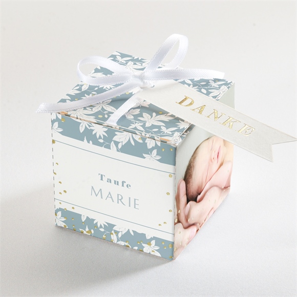 Geschenkbox Taufe Florale Gravur - Gold ref.N340193