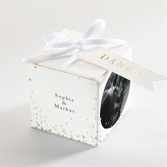 Geschenkbox Hochzeit Goldkonfetti ref.N340195