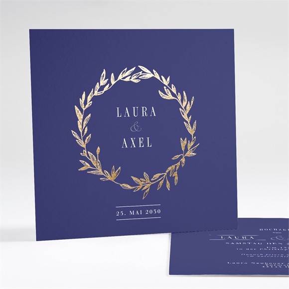 Hochzeitseinladung Blaue Eleganz ref.N35111