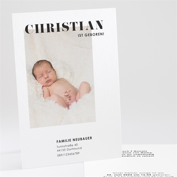 Geburtskarte Schlichtes Design ref.N241155