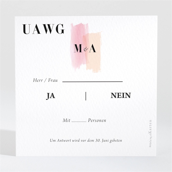Antwortkarte Hochzeit Pastell ref.N3001540