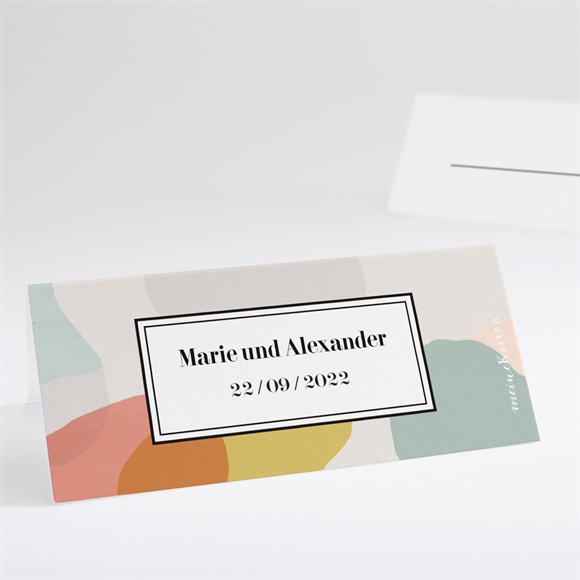 Tischkarte Hochzeit Pastell ref.N440720