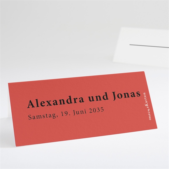 Tischkarte Hochzeit Karminrot ref.N440723