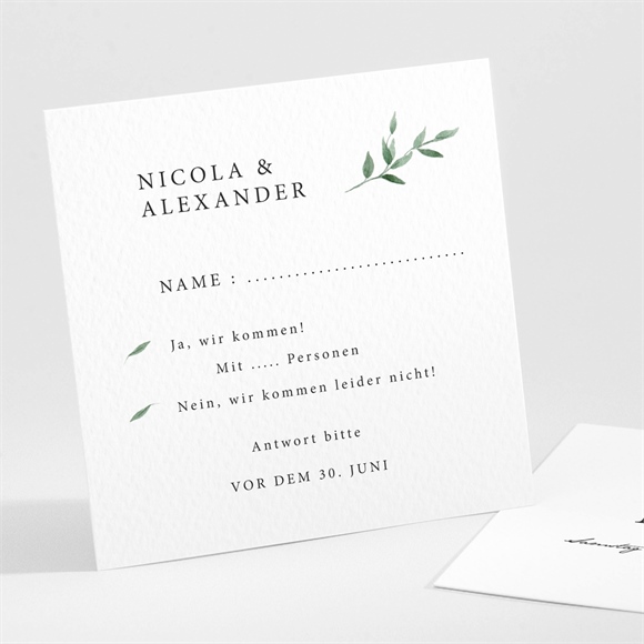 Antwortkarte zur Hochzeit 