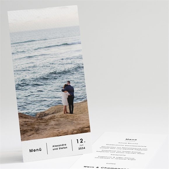 Menükarte Hochzeit blick in die ferne