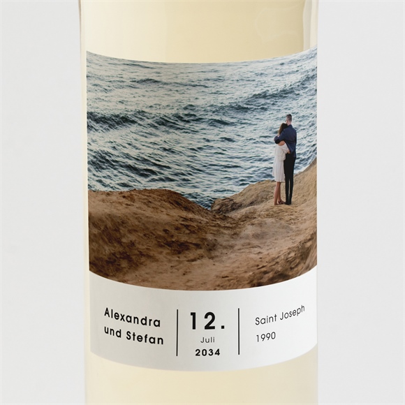 Flaschenetikett Hochzeit Blick in die Ferne ref.N3001545