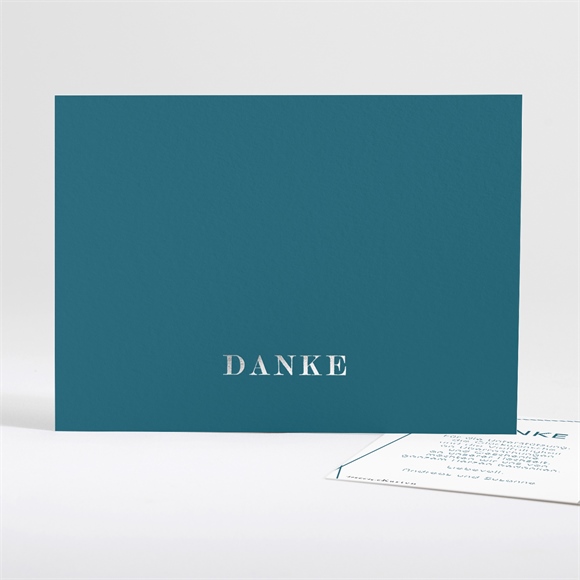 Dankeskarte Hochzeit Tiefes Blau ref.N18119