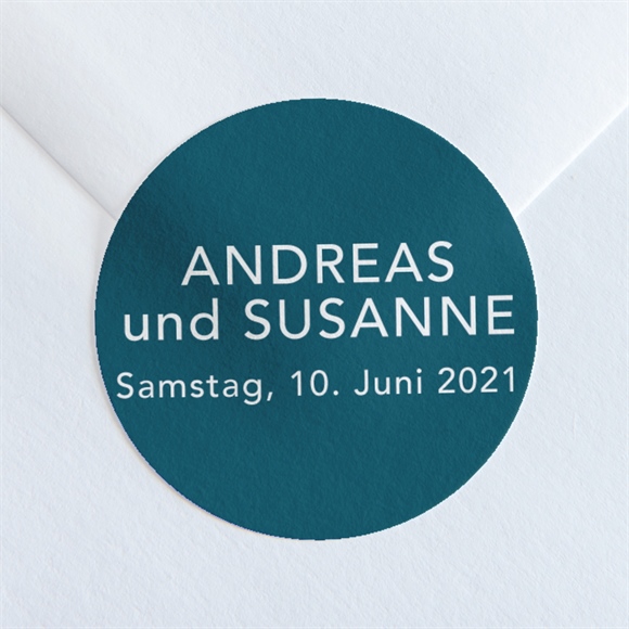 Aufkleber Hochzeit Tiefes Blau ref.N36010