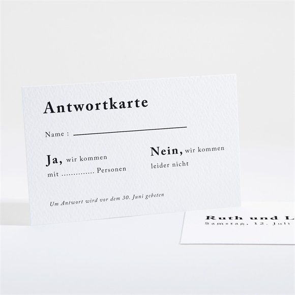 Antwortkarte Hochzeit Liebe im Rahmen ref.N16149