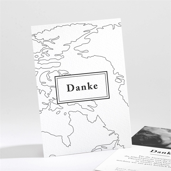 Dankeskarte Hochzeit Die weite Welt ref.N211213